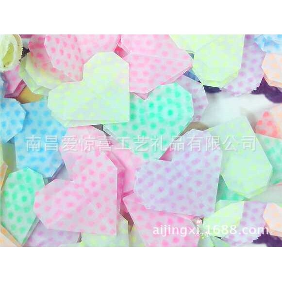 新款直销爱心图案夜光千纸鹤手工折纸  叠夜光千纸鹤手工材料 一