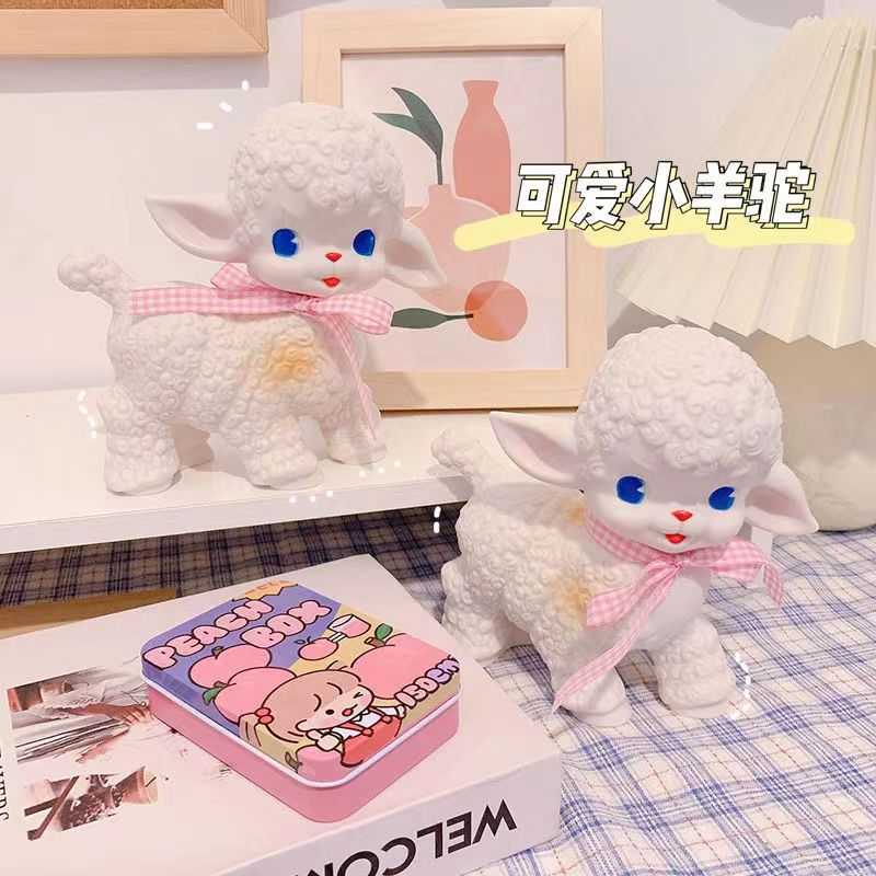 新款直销ins风复古昭和小羊桌面摆件少女可爱办公室书桌房间家居