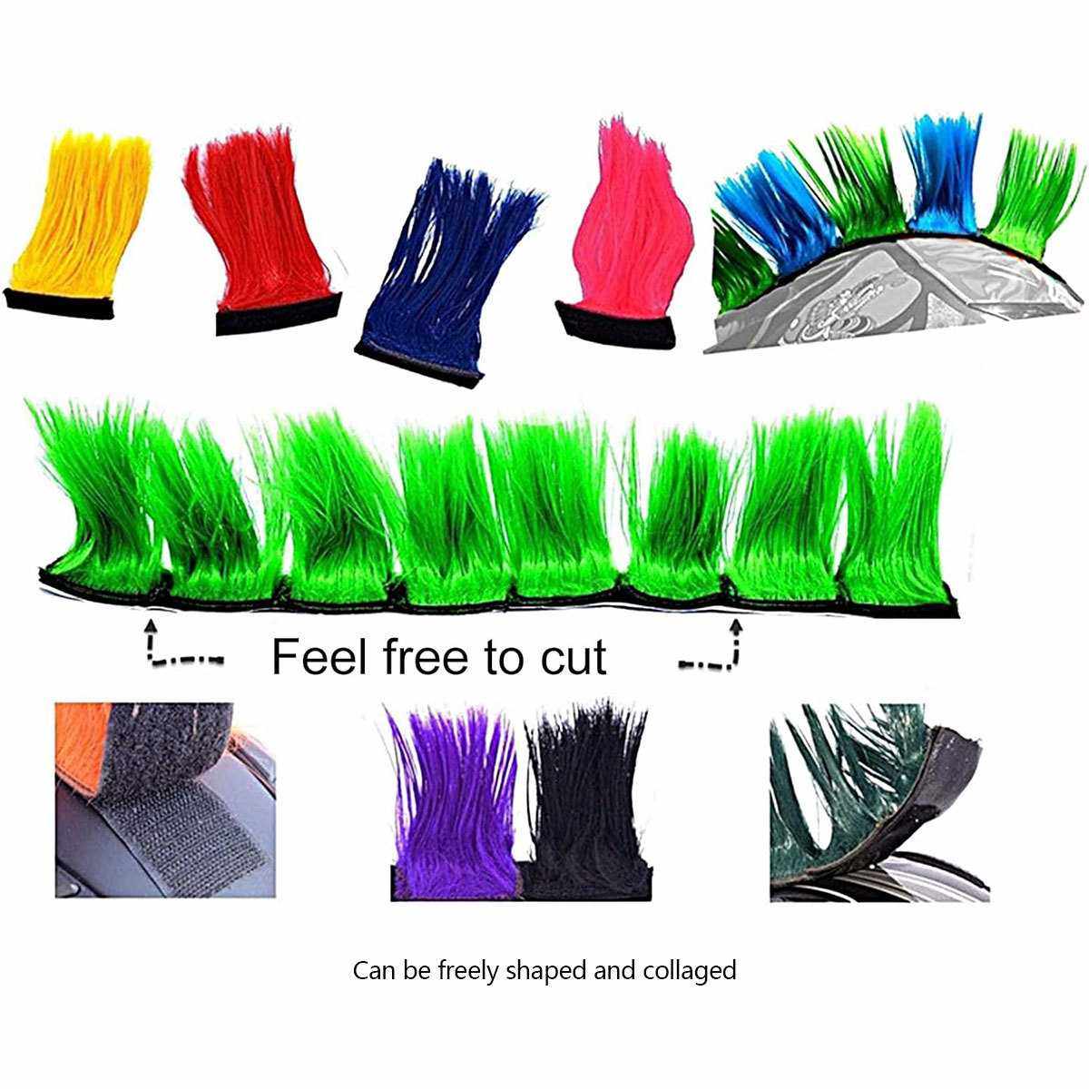 新款直销摩托车头盔装饰假发欧美男女骑士莫西干鸡冠头搞怪活动道,摩托车/装备/配件,头盔饰配,淘宝优惠券,粉丝福利购,淘宝优惠卷