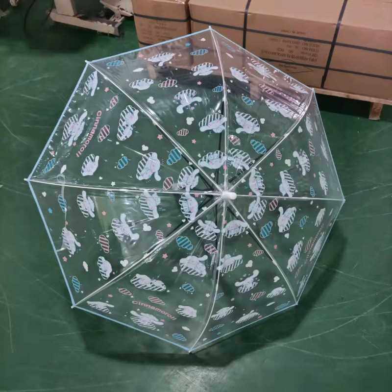 新款直销2022新款网红自动收缩透明雨伞可折叠全自动ins风结实抗