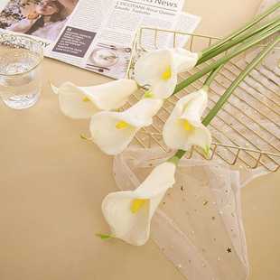 新款直销海芋花长枝马蹄莲仿真花手捧花家居装饰婚庆假花MW015058