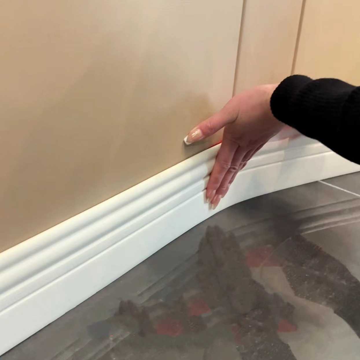 新款直销新款软装墙贴pvc踢脚线瓷砖贴腰线 门框包边封边条地脚墙