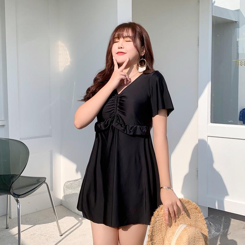 新款直销大码泳衣女胖mm遮肚加大遮肚显瘦大胸保守宽松长款胖妹妹