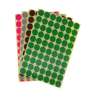 19mm圆形不干胶标签彩色圆点贴纸1.9厘米颜色分类标记粘贴口取纸