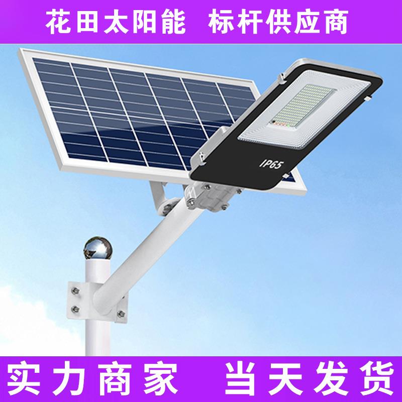 高太阳能002路灯人体感应庭院强明防亮壁式（100W）照在热卖水中