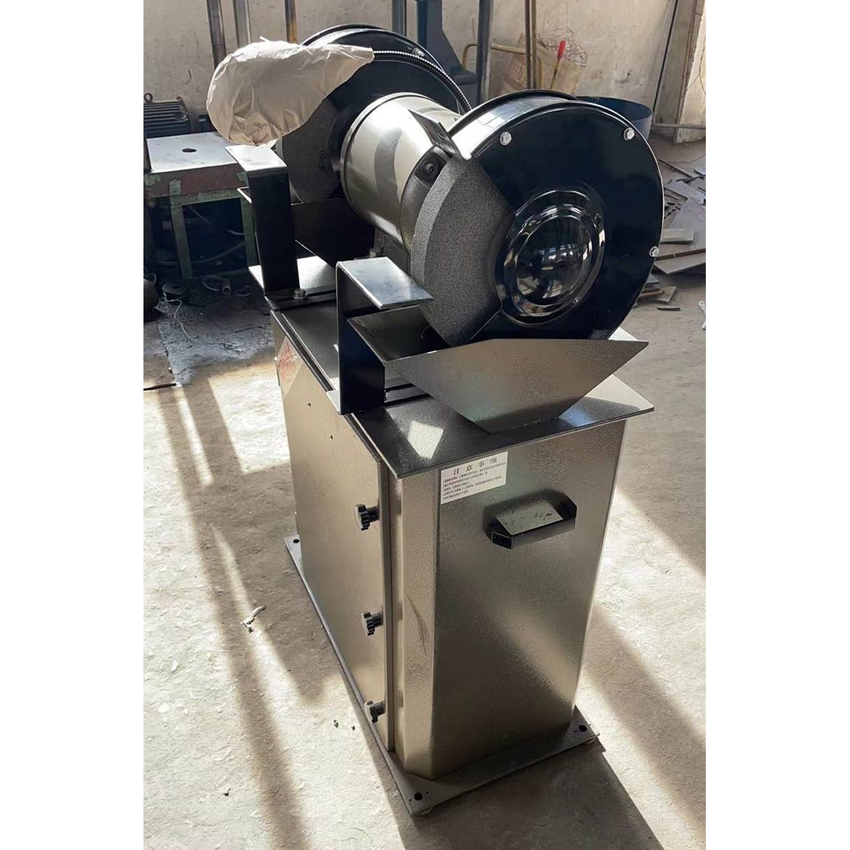 工厂用小型除尘式砂轮机250/300/350/400mm立式带吸尘工件打磨工