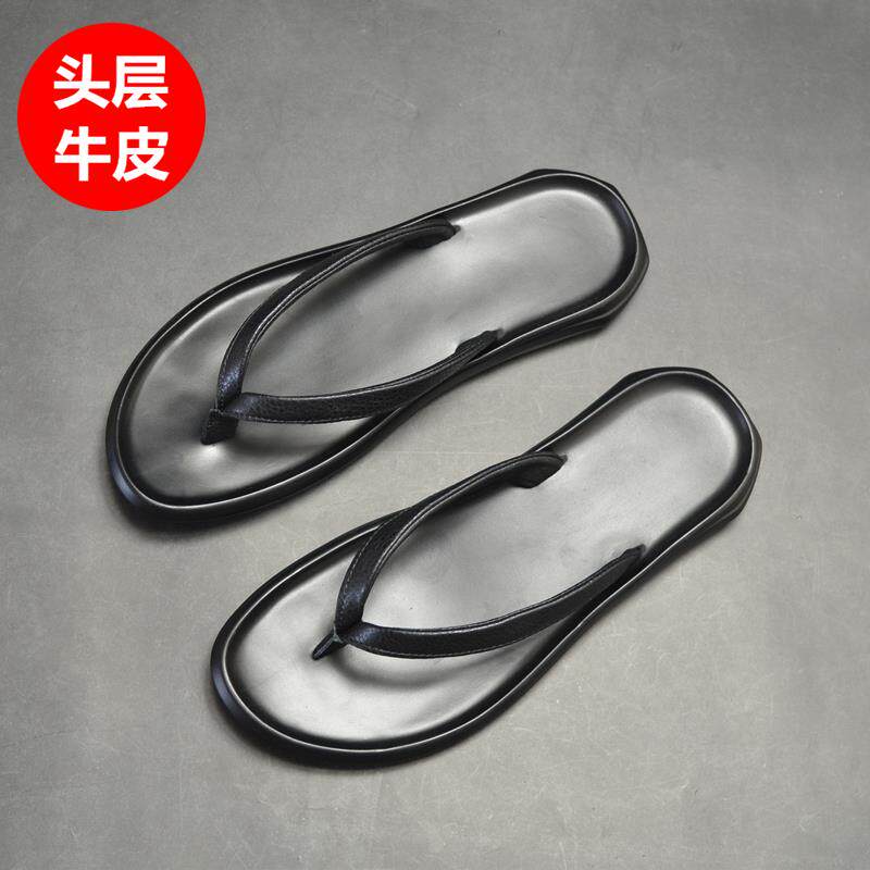 拖鞋男2025夏季新款外穿防滑耐磨人字拖潮男越南拖凉鞋真皮沙滩鞋