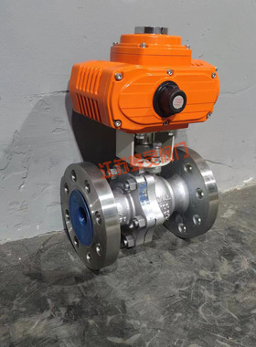 精小型不锈钢CF8电动法兰球阀 Q941F-64P DN32/40/50/65电控球阀