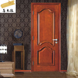 上海原木门橡胶木门 室内卧室房间平开门 实木烤漆门中式