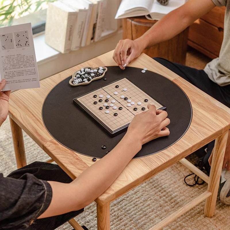 实木棋牌桌多功能四方桌家用围棋桌象棋桌简约风原木风两用小茶几