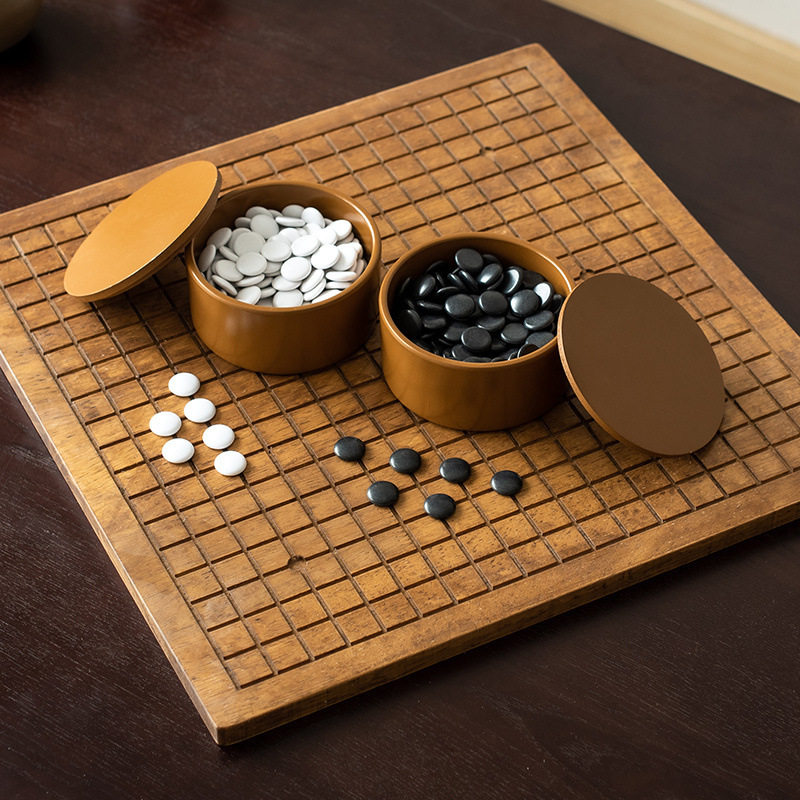 学生高端实木豪华桌面围棋五子棋象棋儿童成人标准围棋盒装批发
