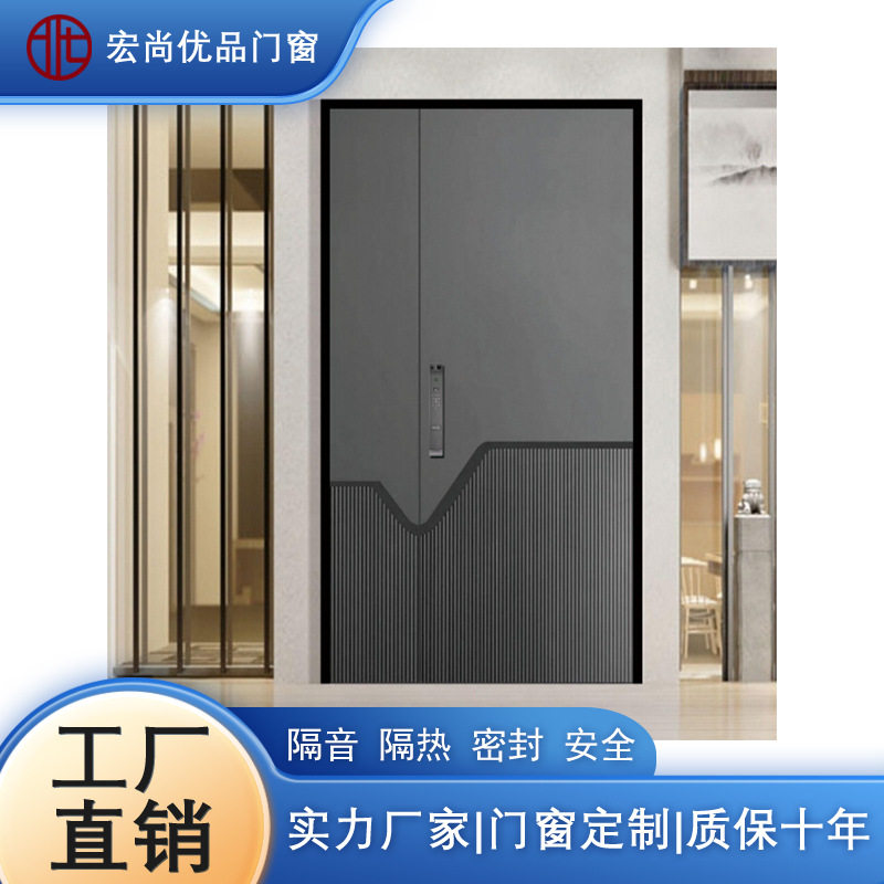 高级感智能现代复合定制别墅入户金属自建房甲级装甲门防盗大门