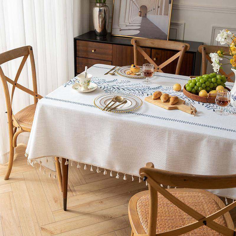 田园风小清新桌布棉麻布艺绣花防水感餐桌布茶几桌垫台布盖巾,居家布艺,桌布,淘宝优惠券,粉丝福利购,淘宝优惠卷