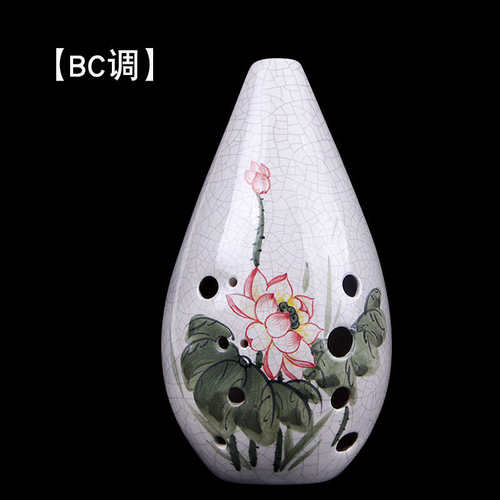 裂纹笛邮12中音孔手绘陶陶 g直立式包十二笛埙笛孔风T雅afbc ag