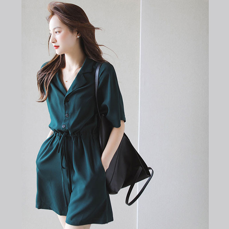 潮牌时尚名媛休闲套装女2024夏新款女装气质泡泡袖上衣短裤两件套