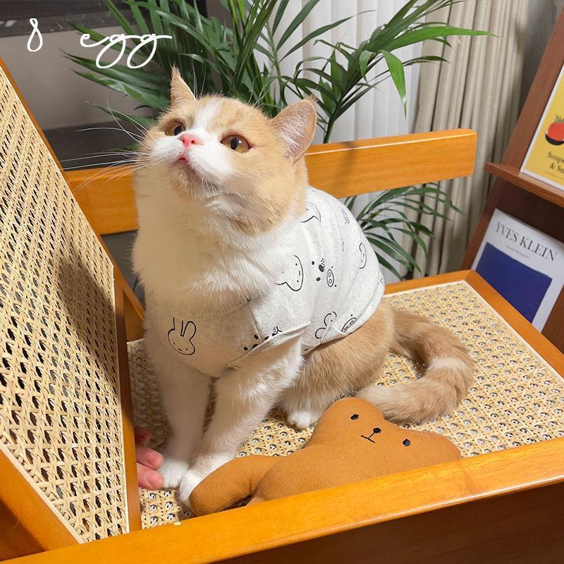 猫咪衣服薄款夏季金银渐层美英短布偶矮脚蓝猫小猫衣服防掉毛