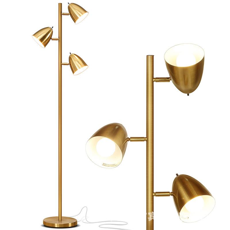 现代简约北欧落地灯极简三头可调节角度ins风创意落地灯跨境供货