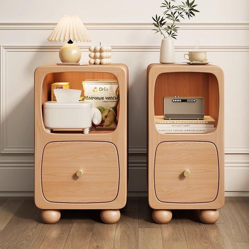 实木床头柜整装迷你小型带灯床边柜超窄25厘米30cm边柜夹缝置物架