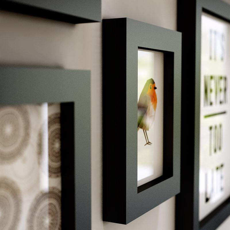 包邮黑白简约欧式实木相框照片墙客厅卧室相框组合2421