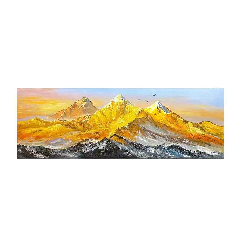 日照金山大芬村油画级肌理画卧室装饰画大幅客厅挂画沙发背景墙