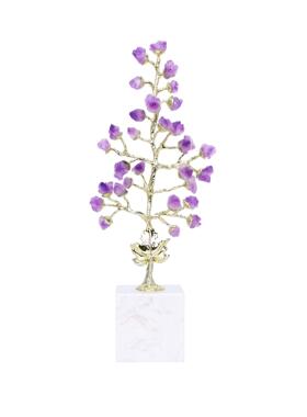 轻奢紫葡萄树大理石底座摆件家居高级感客厅软装家居装饰品