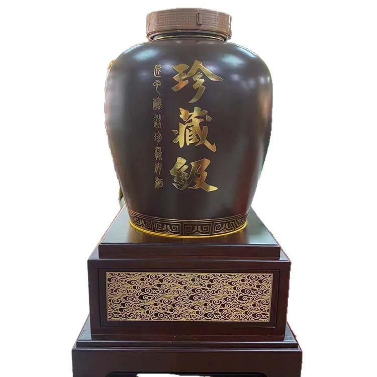 加厚高温酒坛50斤高分子盖酿酒缸陶瓷酒缸家用存酒密封窖藏直销