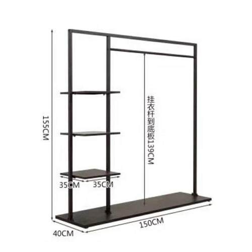 服装店货架铁艺服装架落地中岛架男女装店挂衣服架衣服架子收纳
