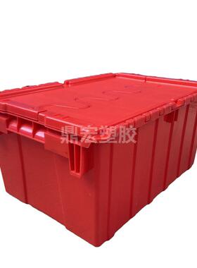 塑胶胶连翻盖箱斜插式物流运转IVD横条盖仓储塑料周框转箱生鲜配