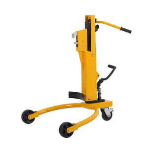 化工桶升降车四轮油桶搬运车手动液压支腿可调式油桶车DT400C