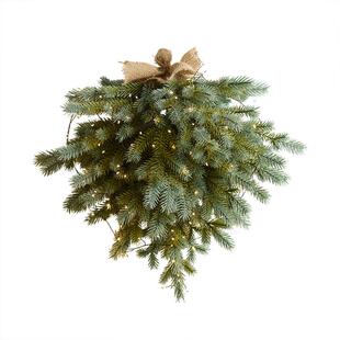 新品全PE桌面圣诞树冷杉树花环倒挂树壁门挂橱窗场景布置道具