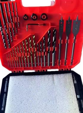 热销100PC新款钻头组套三尖木工钻100件套麻花钻套装