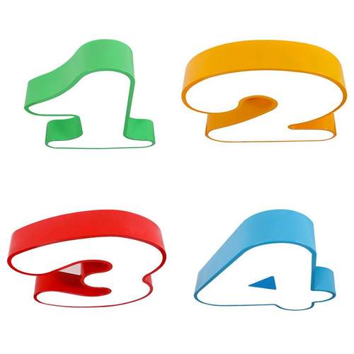 数字吊灯教室字母灯LED卧室幼儿园游乐园童装母婴店灯具吸顶灯