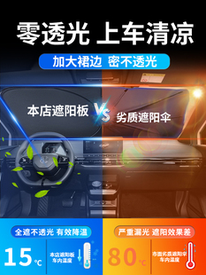 名爵MG4遮阳板罩伞帘挡防晒布4专用隔热ev前挡出海冠军版汽车用品