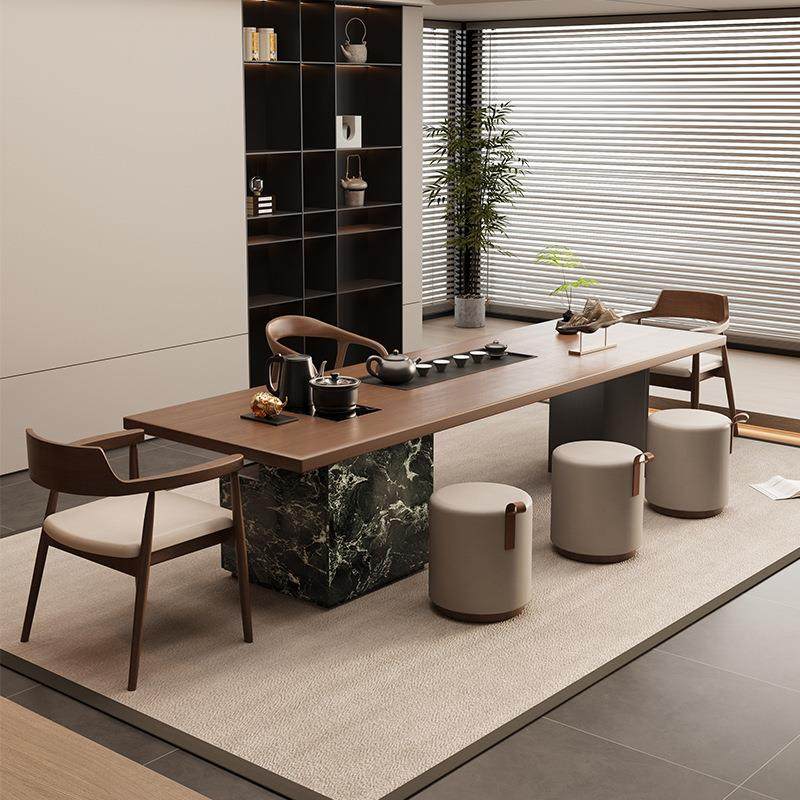 实木岛台商业接待茶桌客厅家用办公室大板泡茶桌轻奢高级感茶台,商业/办公家具,茶台/茶桌,淘宝优惠券,粉丝福利购,淘宝优惠卷