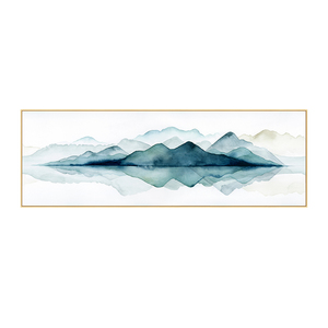 墙蛙新中式客厅装饰画现代简约卧室床头挂画抽象山水沙发背景墙画