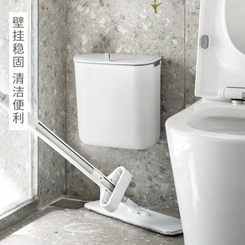 简约纸篓可挂式厨房柜门带盖垃圾桶卫生间墙壁免打孔壁挂式收纳桶