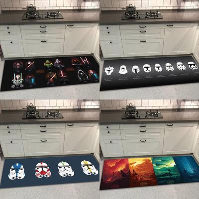 星球大战白士兵黑武士卧室厨房飘窗长条床边防滑吸水地毯地垫定制