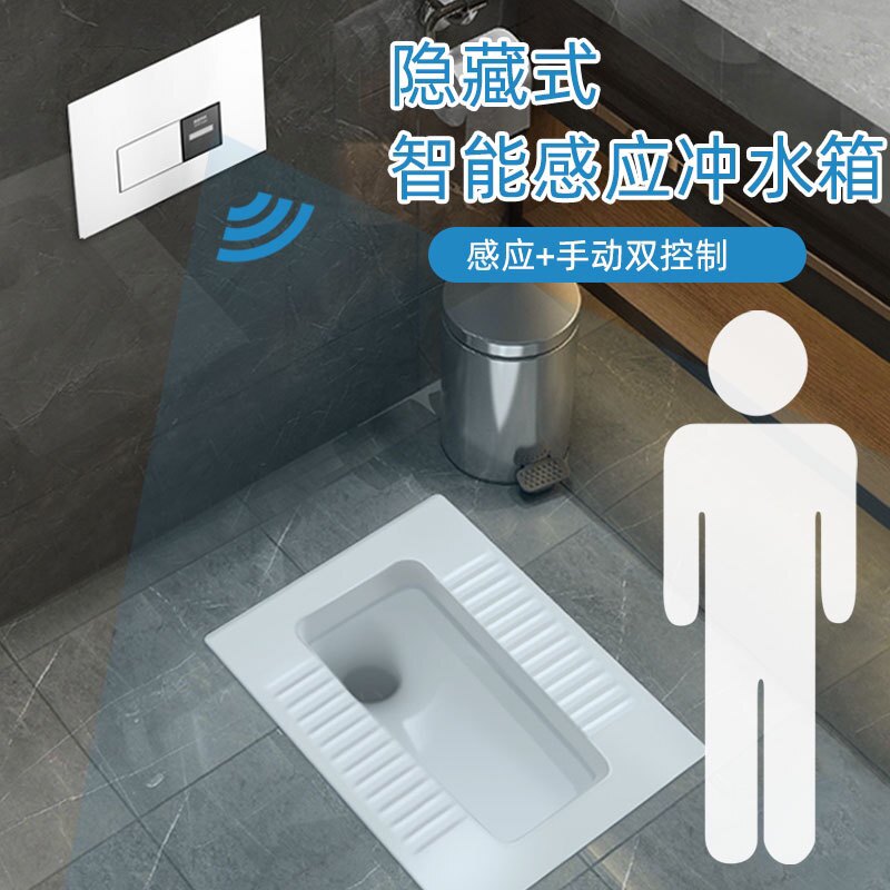 高端感应手动双用暗装隐藏嵌入墙蹲便器冲水箱