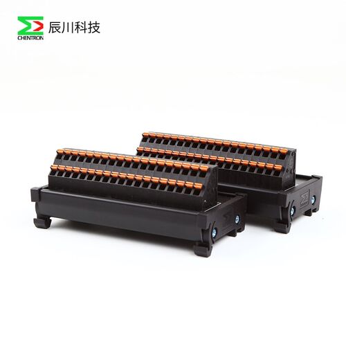 辰川PLC转接端子台DB9串口免焊DB25中继端子台DB15转接板37针