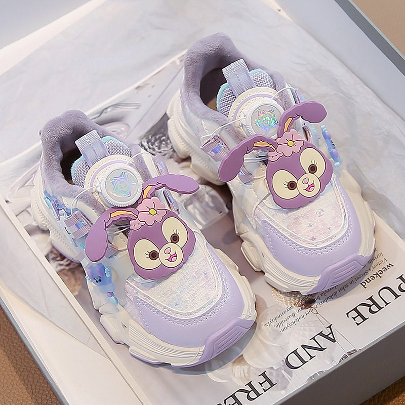 女童美乐蒂纽扣鞋皮面厚底2026冬季加绒防滑卡通星黛露老爹鞋软底,女鞋,老爹鞋,淘宝优惠券,粉丝福利购,淘宝优惠卷