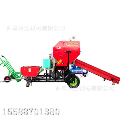 极速阳泉青储饲料打捆包膜机 猪草发酵青贮打包机 秸秆青储打捆包