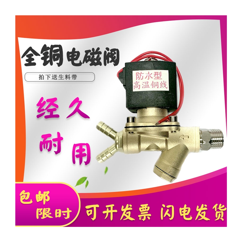 货车滴水煞车汽车淋水器配件铜电磁阀带滤网 放水开关电子阀24V