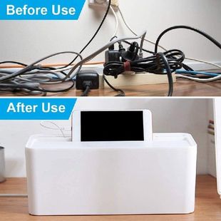 Cable Management Box, ABS Cable Organizer Cord Hider Box,