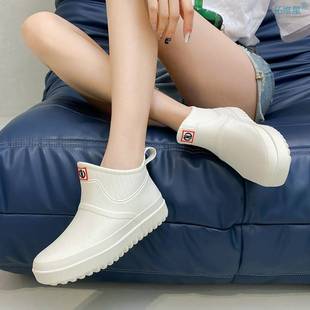 Rubber Shoes Women Waterproof Rain Boots Trend Ankle