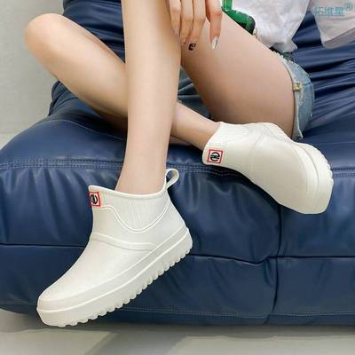 Rubber Shoes Women Waterproof Rain Boots Trend Ankle