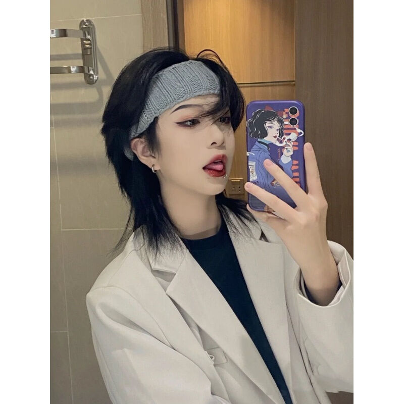 定制狼尾假发男短发韩版帅气日系超A鲻鱼头逼真自然男女通用全头