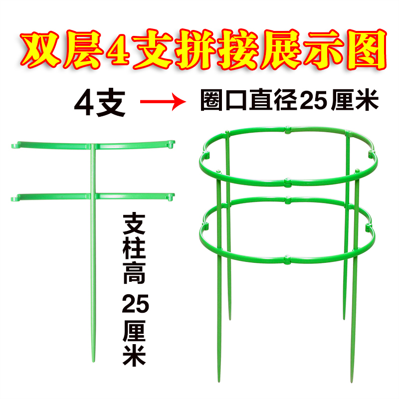 蟹爪兰双层花架花卉绿植太阳花防倒伏支柱杆兰花护叶护花二层支架