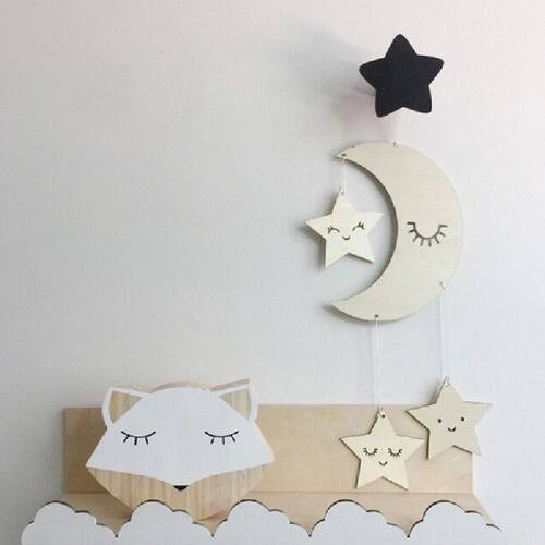 极速Nordic Style Wooden Ornaments Wooden Beads Wall Hanging
