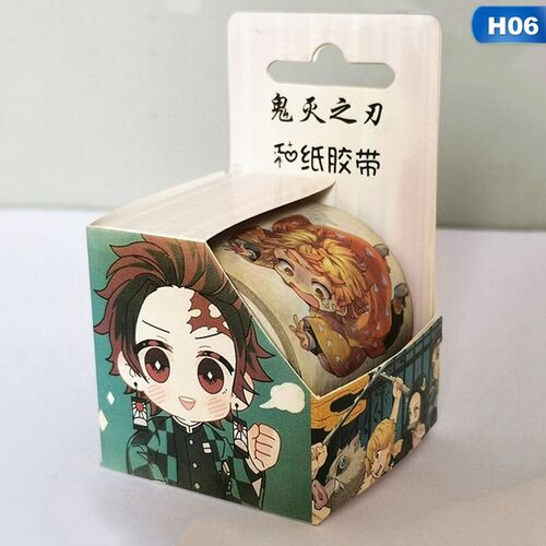 极速New 4cm*5m  Anime Demon Slayer Kimetsu No Yaiba Washi Ta