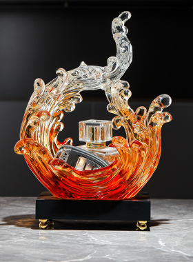 风生水起摆件入户门放钥匙收纳玄关轻奢电视柜装饰办公室桌面摆设